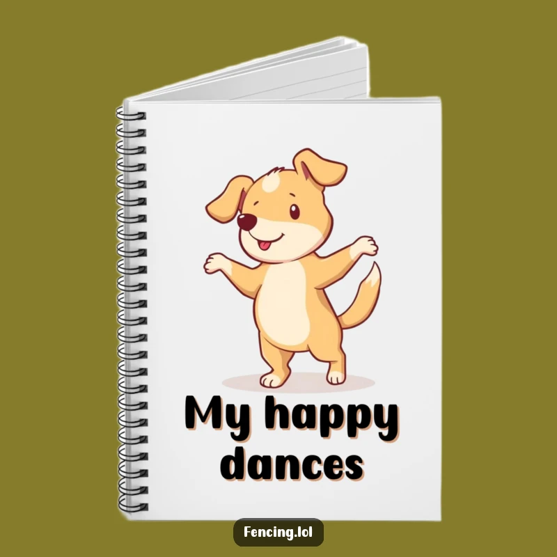 Funny Curious Dog Pirouette Notebook: Jot Down Your Happy Thoughts