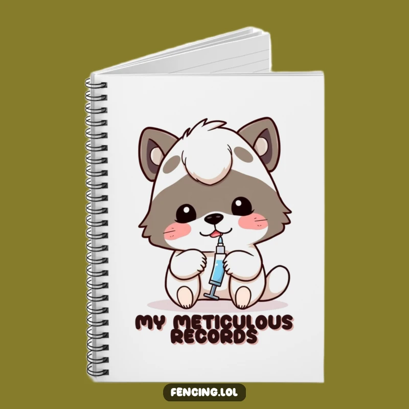 Funny Determined Animal Syringe Notebook - For Your Focused Notes and Ideas