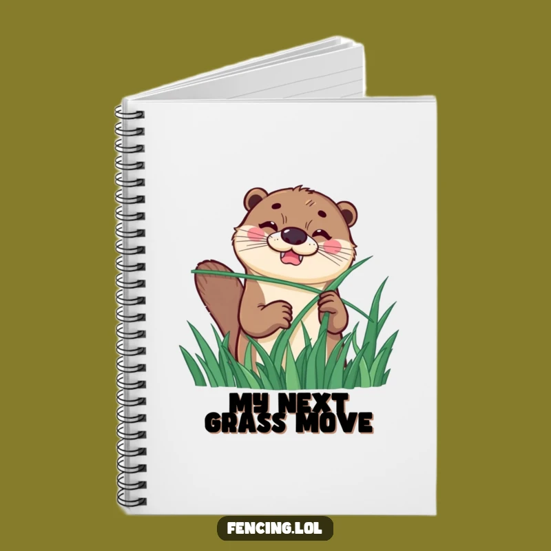 Funny Otter Fencing Notebook: Jot Down Jokes With This Determined Grin