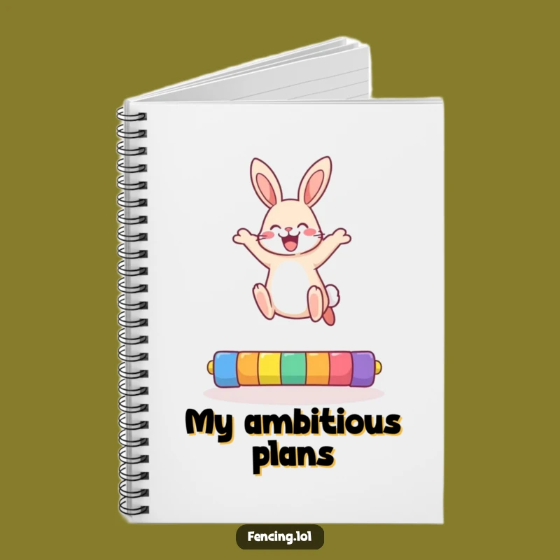 Funny Rabbit Notebook: Jot Down Ideas with This Cheerful Jumping Buddy