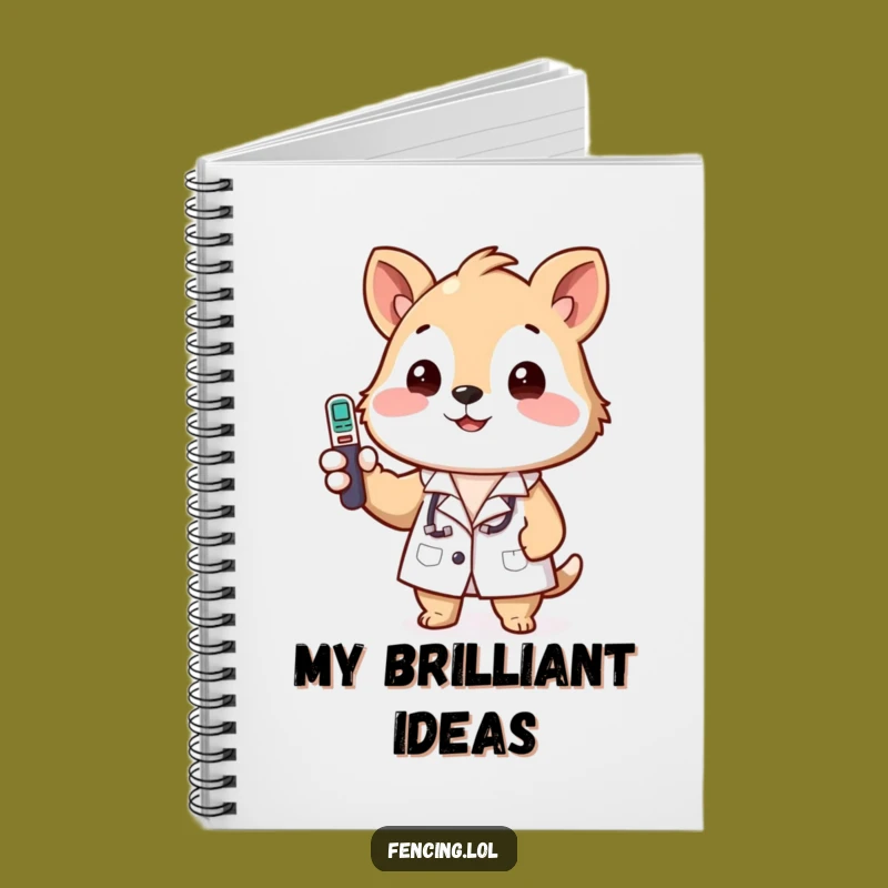 Funny Animal Doctor Notebook - Lab Coat Journal for Bright Ideas