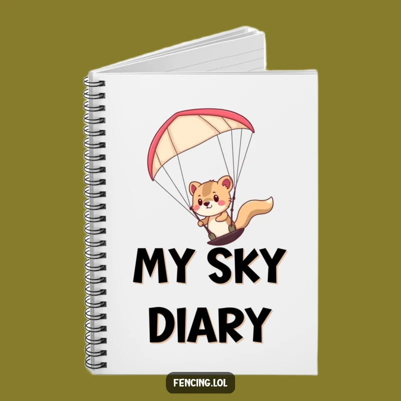 Funny Determined Paraglider Animal Notebook: Hilarious Journal for Adventurous Ideas