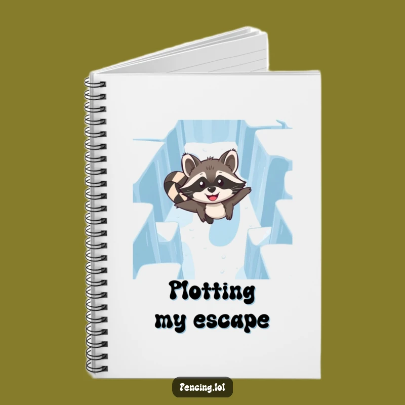 Funny Raccoon Ice Maze Notebook: Skater's Journal Gift