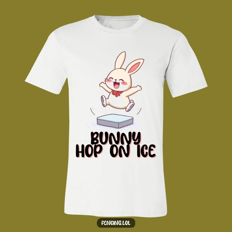 Funny Bunny Triple Jump T-Shirt - Skating Fun, Great Gift