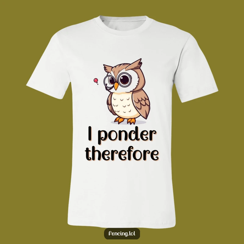 Funny Owl T-Shirt: Wise Monocle Tee, Ideal Funny Gift for Clever Minds