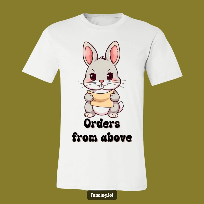 Funny Rabbit T-Shirt: Focused Scroll Keeper Tee, Ideal Funny Gift for Achievers