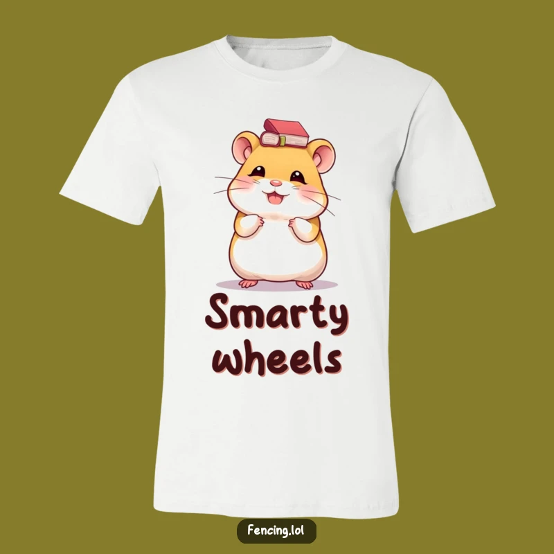 Funny Hamster T-Shirt: Giggling Book Balancer Tee Gift