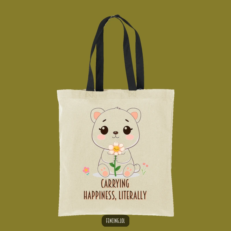 Funny Cute Animal Flower Bee Tote Bag - Eco-Friendly & Hilarious Accessory
