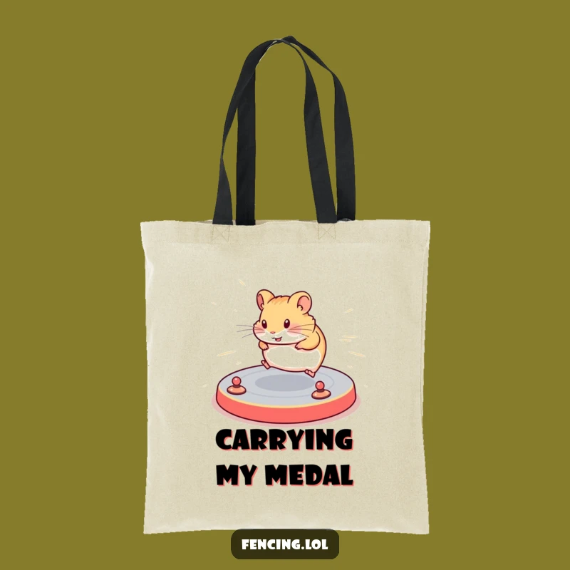 Funny Hamster Routine Tote Bag, Gymnast Accessory Bag, Perfect Gift