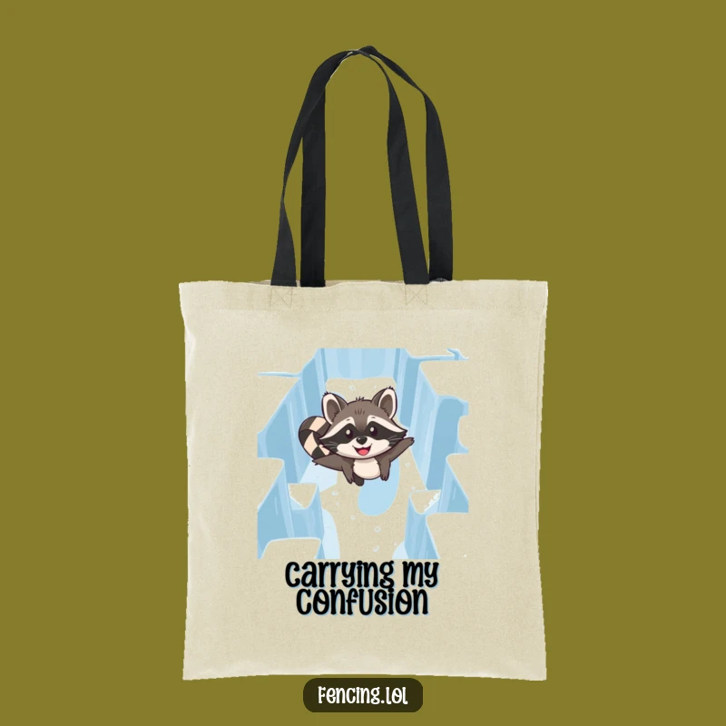 Funny Raccoon Ice Maze Tote Bag: Stylish Skater Accessory Gift