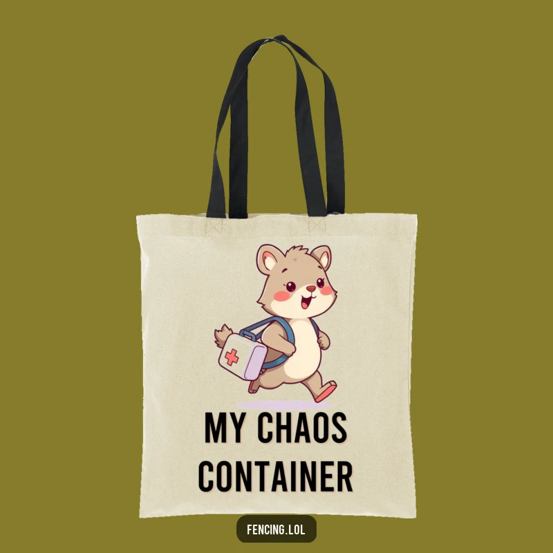 Funny Wobbly Animal Medical Bag Tote Bag - Carry Your Chaos with Humor