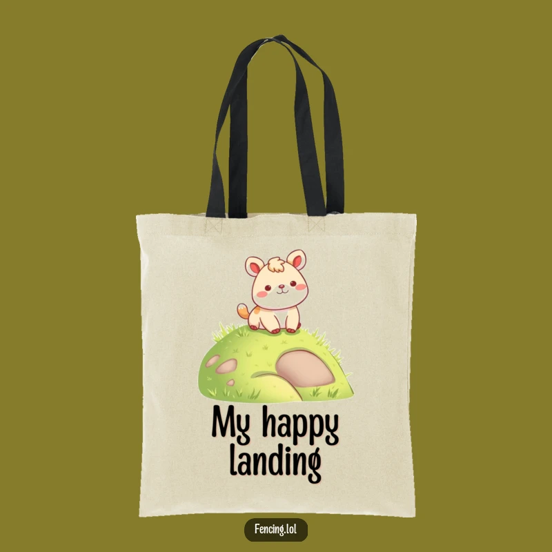 Funny Cheerful Animal Tote Bag: Carry Your Joyful Landing Style